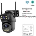Dual Lens Wireless Security Camera with Auto Tracking, 2K HD PTZ WiFi ...