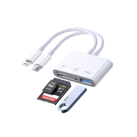 SD Card Reader Switch for Switch Devices, Dual Line 2-in-3 Card Reader Compatible with Mobile Phone Tablet Computer, Portable Memory Card and USB Drive Switcher