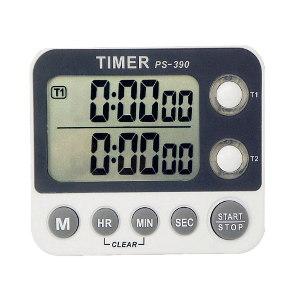 Dual Line Digital Premium Kitchen Timer Cooking Stopwatch Loud Alarm ...