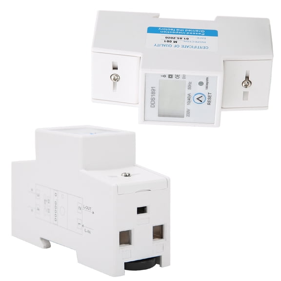 Dual Line LCD Backlight Din Rail Energy Meter Single Phase Electricity Power Wattmeter 10 to 40 A
