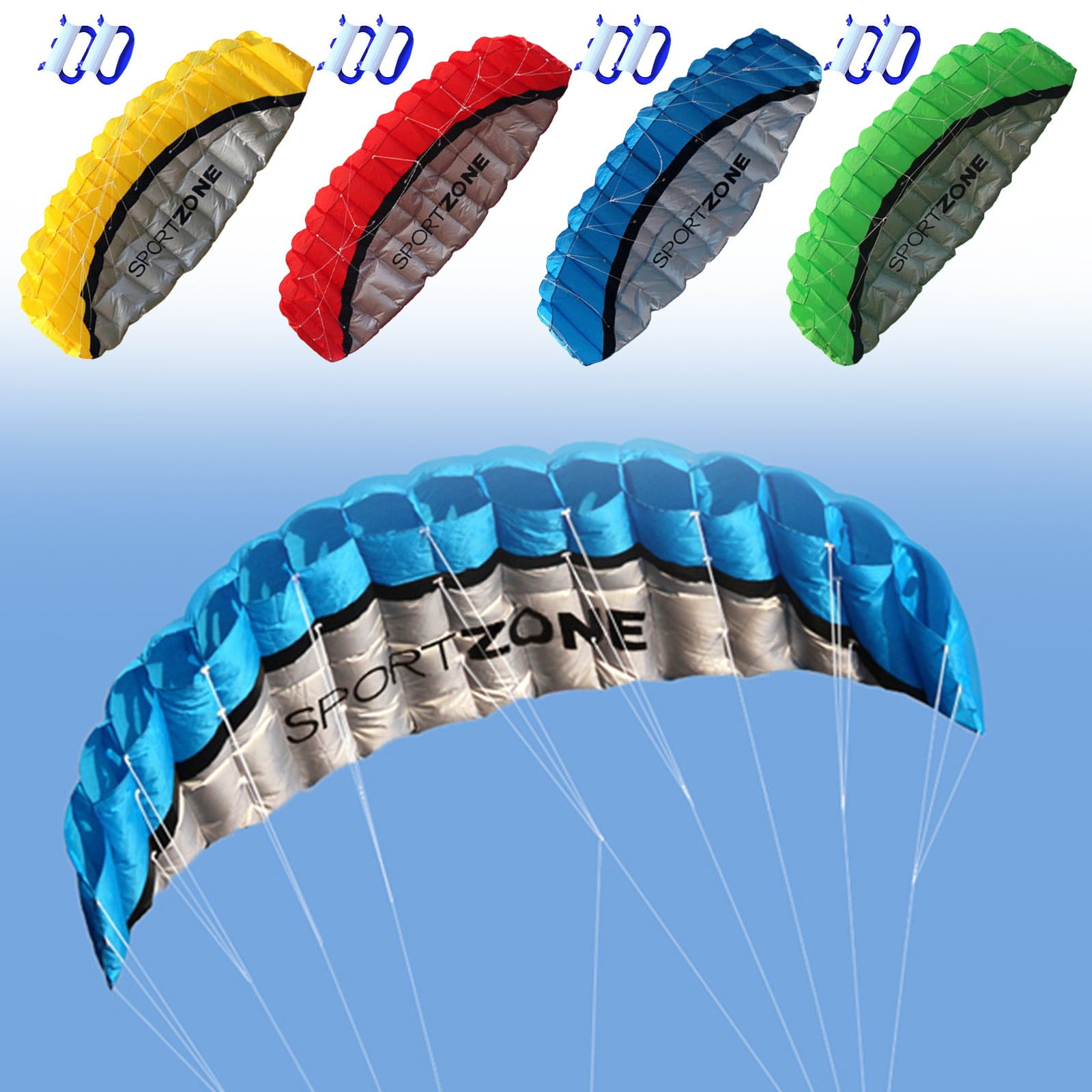 Dual Line Parachute Stunt Kite With Flying Tools, Camping & Hiking ...