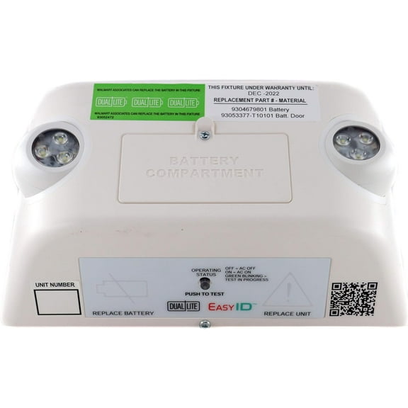 Dual-Lite EVHC6IDP-WM Commercial LED Emergency Wall Light, 6W, 120/277V, White