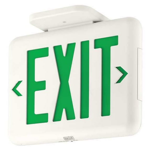 Exit Sign, White, 1 or 2 Face(s), LED, Universal Mount, Nickel-Metal Hydride