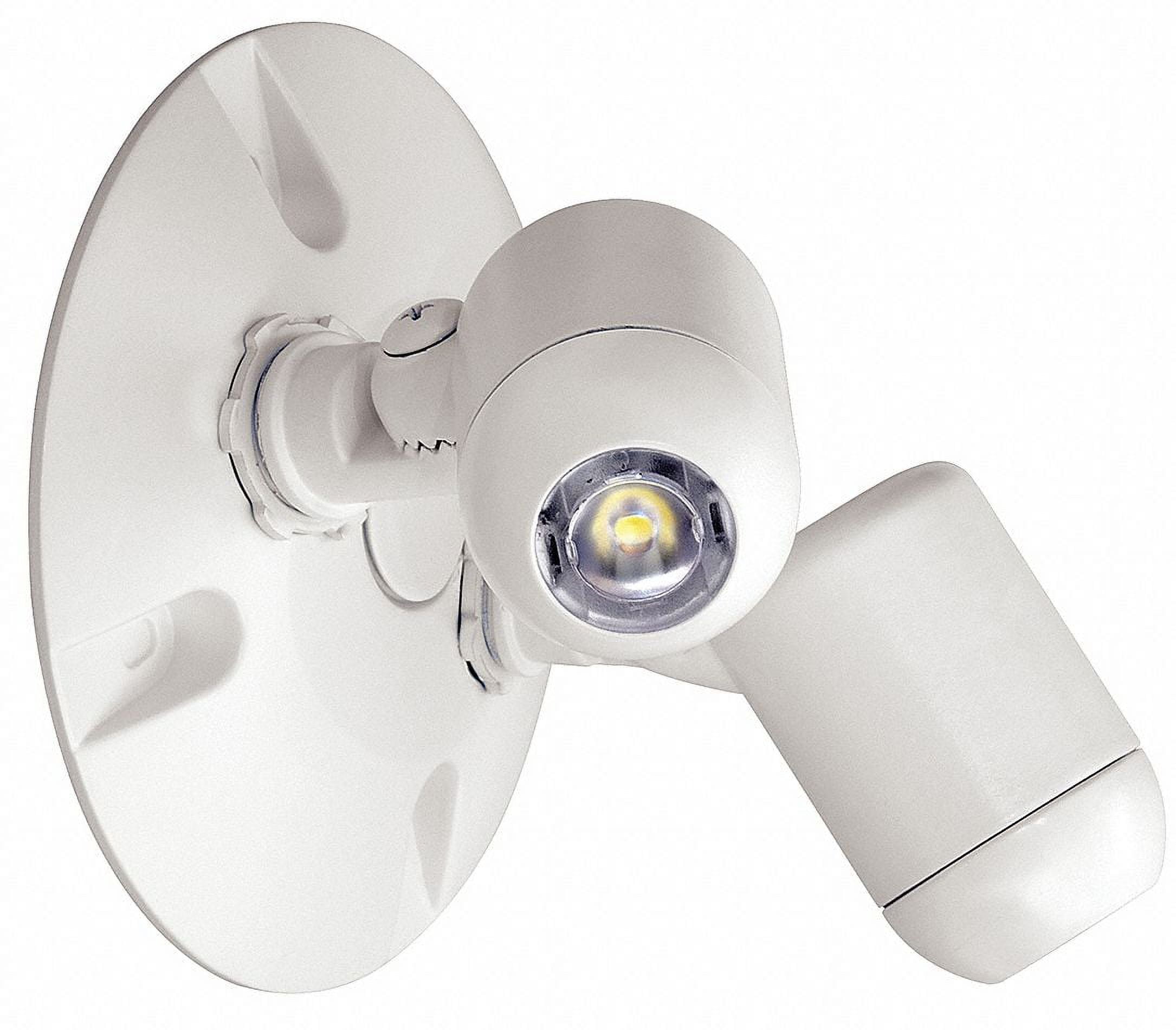 White Dual-Head LED Outdoor Emergency Light