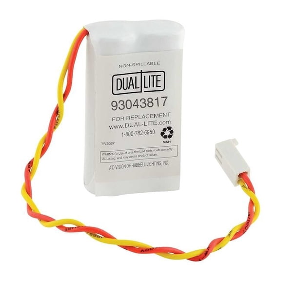 Dual-Lite Replacment Batt,2.4V,1300mAh,Crimp BATT-NIMH 1300MAH 2.4V AA HI TEMP