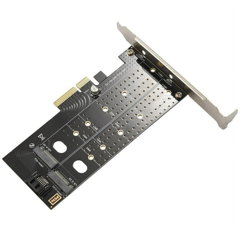 Dual M.2 to PCIe Adapter, M.2 NVMe SSD to PCIe Adapter & NGFF (B+M