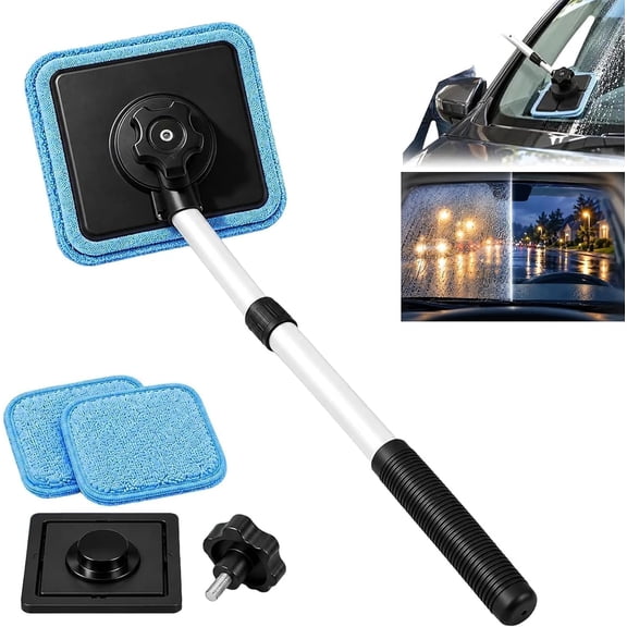 Dual Magnetic Car Windshield Cleaner, Double Sided Magnetic Window Cleaner Streak-Free Cleaning, Auto Glass Cleaner, Double Sided Design, Magnetic Technology