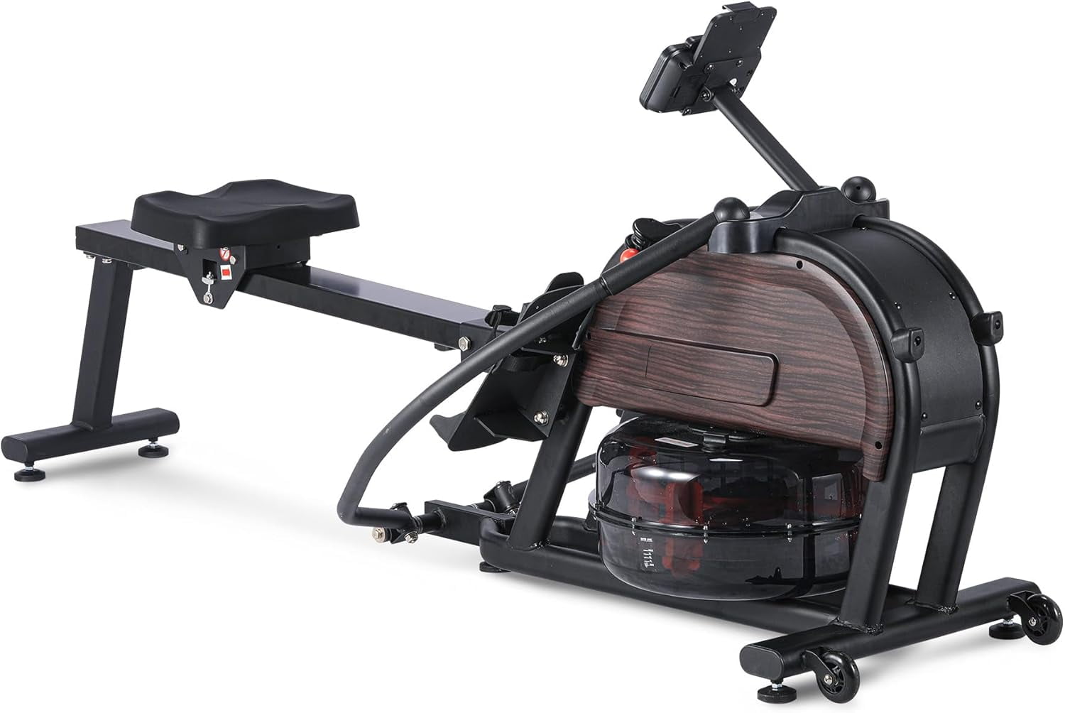 Dual Magnetic & Water Resistance Rowing Machine w Extended Slide, Full-Body Workout, Low-Impact, Ergonomic Full Motion or Premium Water Motion, Max 350lb Weight Capacity, App Compatible