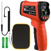 -58°F to 1796°F Infrared Thermometer Gun 16:1 with K-Type Probe，Humidity Display，Industrial & Home