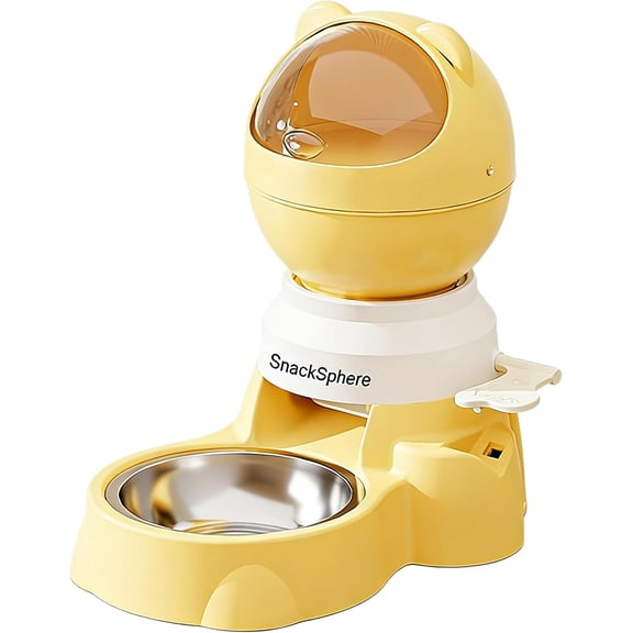 Dual‑Mode Pet Food Feeder, 1.5L Gravity‑Type And Push‑Button Snack Dispenser For Pets
