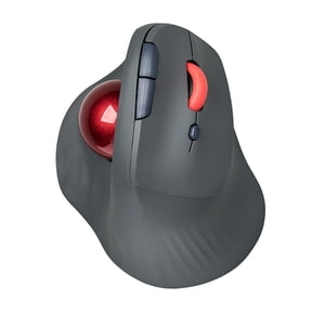 Dual-Mode Vertical Ergonomic Trackball Mouse, 2.4G/Bluetooth Thumb-Operated Wireless Mouse with Silent Buttons for Graphic Design CAD Computer