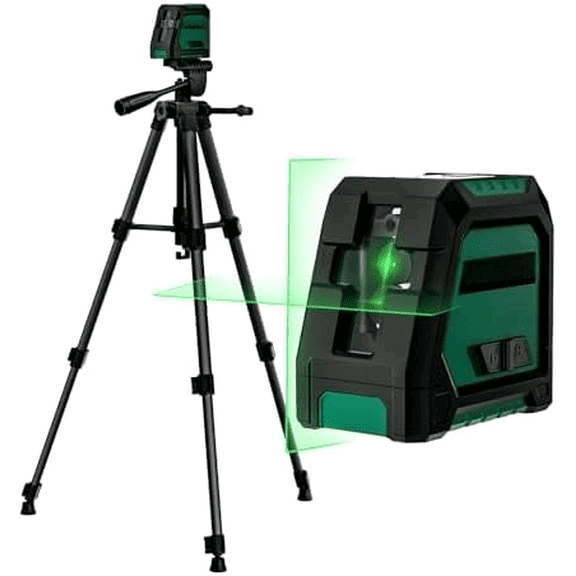Dual Modules Line Laser, Self Leveling Laser Level, Horizontal and 150 Vertical Green Beam, 2 AA Batteries, Carrying Bag, for Home Decoration/DIY/Construction Site$$Tools & Hardware Other