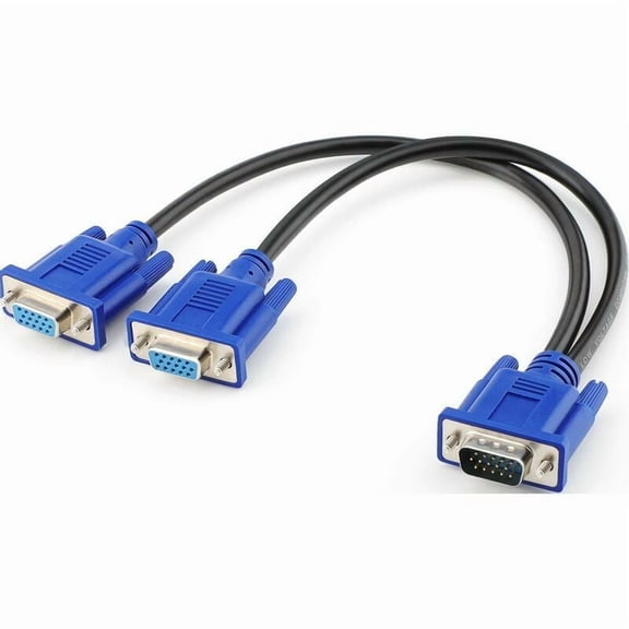 Vga Monitor Cable, Dual Monitor Adapter Ensures Seamless Screen Duplication, Male To Male Vga Cable For Simultaneous Display, Supports Uxga And 1080P
