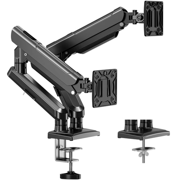 Dual Monitor Arm for 17-32 Inch Computer Screens, 22lbs per Arm, Full Motion Monitor Desk Mounts for 2 Monitors, Gas Spring Desk Mount, VESA Mount, Freelift Pro