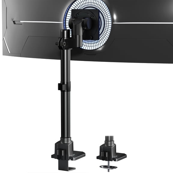 PUTORSEN Monitor-Arm Ultrawide Heavy Duty 24-57'' - Aluminum Single Monitor Mount Holds up to 59.4lbs, Adjustable Desk Mount Stand, VESA75/100/200mm, Black