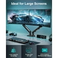 thumbnail image 1 of Dual Monitor Desk Mount, 13-32 inch Adjustable Full Motion Monitor Arm, Computer Display Stand Holder with Clamp and Grommet Base, Fits 4.4 to 22lbs Screens, VESA Mount Bracket, Black, Freelift Pro, 1 of 8