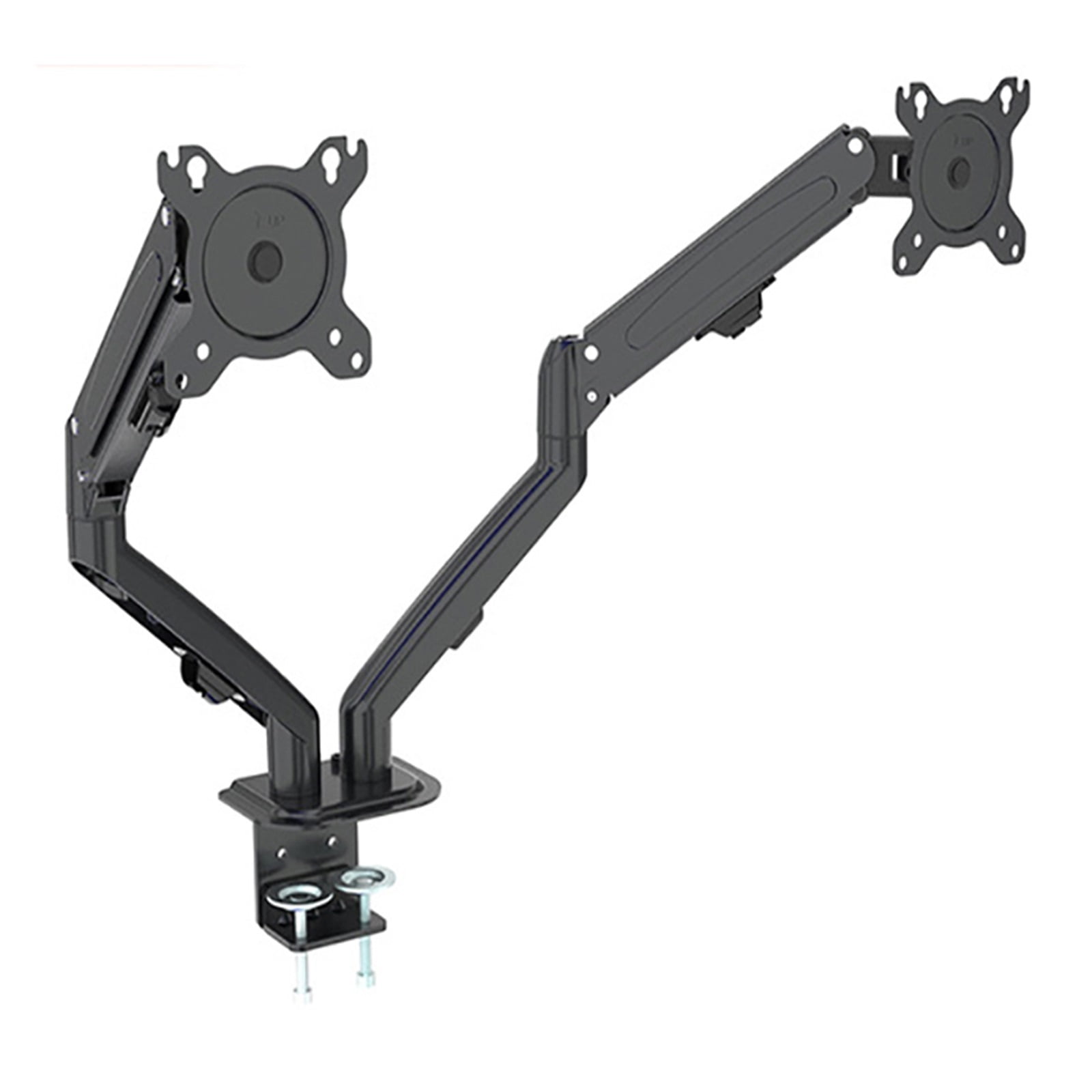 Dual Monitor Desktop Mount Bracket For 13 To 27-Inch LCD Screens Rotate & Tilt Adjust Two-Arm Desk Stand Support ,Easy to Use