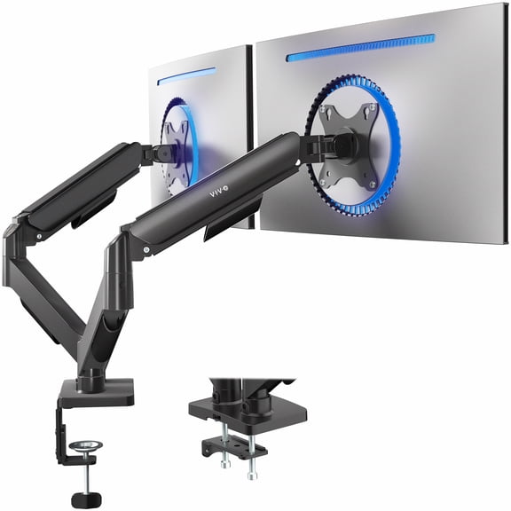 Dual Monitor Mechanical Spring Desk Mount Stand | Fits Screens up to 32"