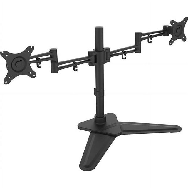 Dual Monitor Mount for 2 LCD Screens 10"30" Inch w/ Cable Management Tilt Adjust VESA 75x75