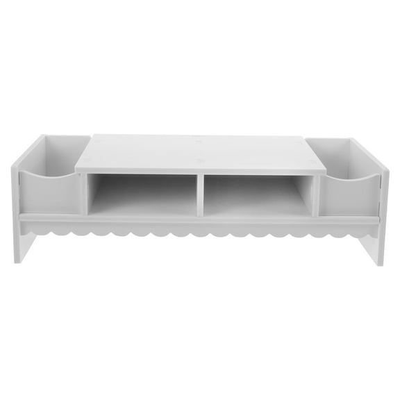 GOOHOCHY White PVC Monitor Shelf for Storage Ideal for Eyeglass Keys Remote Control Watch and More 1 Pc