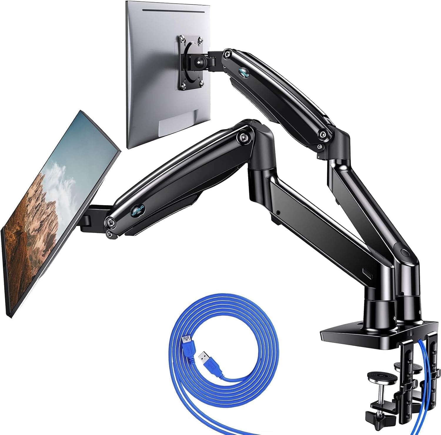 Dual Monitor Stand for 13 to 40 inch, Premium Dual Monitor Mount with ...