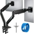 thumbnail image 1 of Dual Monitor Stand  Desk Mount Arms for Two 13-35” Screens with USB  Height Adjustable Ultrawide Double Gas Spring Arm for 2 Monitors  75 x 75mm/100 x 100mm VESA Mount  Hold up to 26.4lbs, 1 of 2