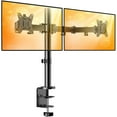 thumbnail image 1 of Dual Monitor Stand for 13 to 32 Inch Screens, Desk Mount with C-Clamp, Each Arm Holds 17.6 lbs, Double Monitor Mount Full Motion Adjustability for Height, Swivel, Tilt, and Rotation, Max 100x100mm, 1 of 12