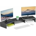 thumbnail image 1 of Dual Monitor Stand for Desk, Metal Computer Stand, Desk Shelf Riser,Desktop Organizer for Home and Office Use (Black), 1 of 7