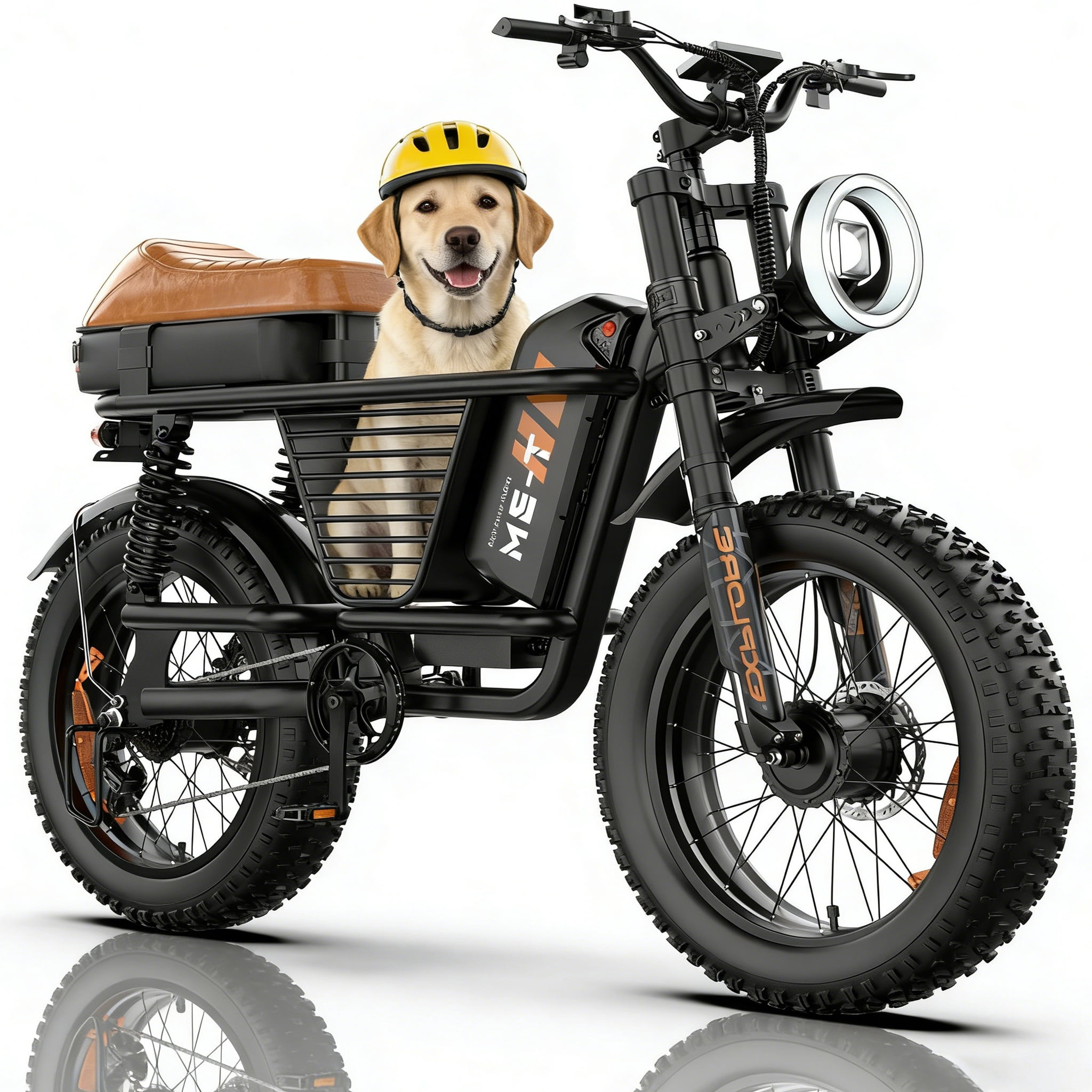 Dual Motor 3000W Peak Electric Bike for Adults, 20" Fat Tire E-Mountian Bike, 48V 15.6Ah Battery Ebike, Storage Rack, UL2849