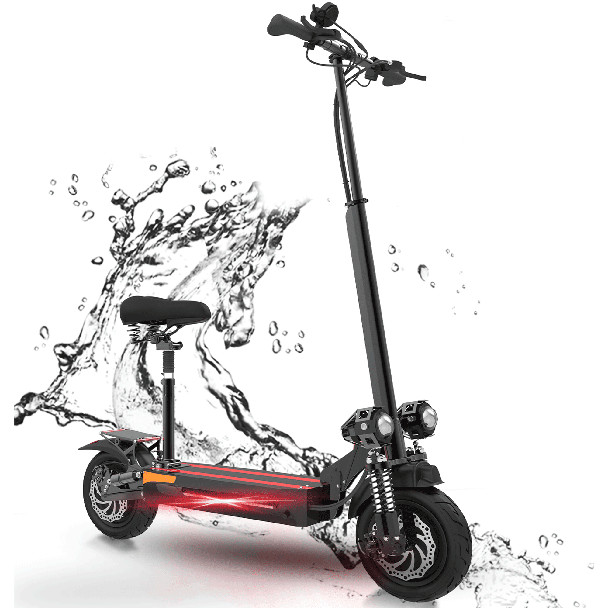 Dual Motor Electric Scooter Adults with Seat,40Mph Max Speed& 
