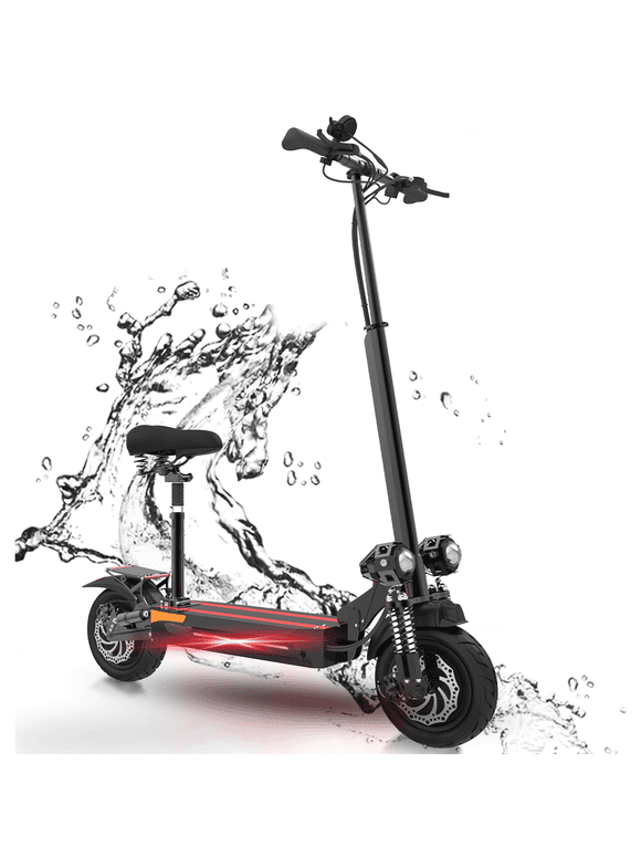 Dual Motor Electric Scooter Adults with Seat,40Mph Max Speed& 43Miles Range Folding Electric Scooter