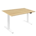 thumbnail image 1 of Dual Motor Electric Standing Desk with 55" Tabletop - White Base, 1 of 9
