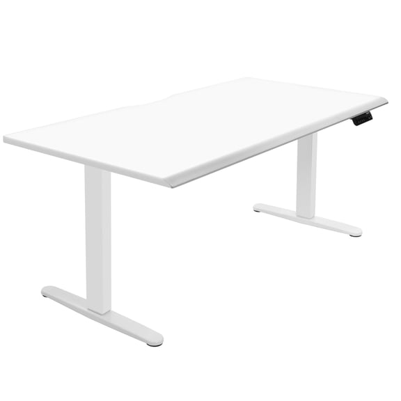 Dual Motor Electric Standing Desk with 60" Tabletop - White Base