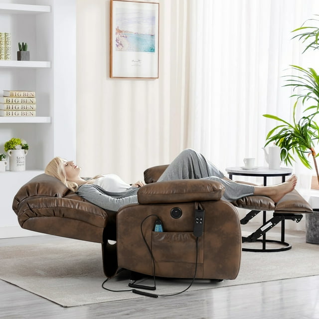 Dual Motor Large Power Lift Recliner Chair with Massage and Heating