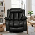 thumbnail image 1 of Dual Motor Lift Chair Lay Flat Sleeping Power Recliners for Elderly Infinite Position Recliner with Heat Massage Electric Black, 1 of 5