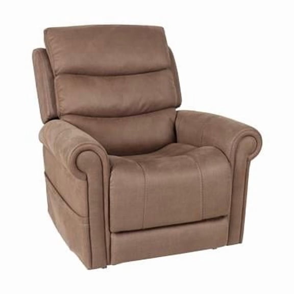 Dual Motor Lift Layflat Lift Recliner with Power Headrest & Lumbar, Stonewash Granite