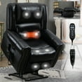 thumbnail image 1 of Dual Motor Power Lift Chair, Lay Flat Recliner Chair, Electric Recliner with Massage and Heat for Elderly, Remote Control, Infinite Position, Standing Assistance, USB Ports, Genuine Leather, Brown, 1 of 9