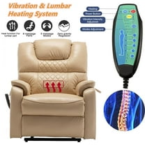 Dual Power Lift Recliner Chair for Elderly with Heat and Massage
