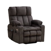 Dual Motor Power Lift Recliner Chair for Elderly with Massage and Heat,Zero Gravity Lift Chair with Adjustable Armrest,Lay Flat Recliner with Adjustable Headrest,Infinite Position,Grey