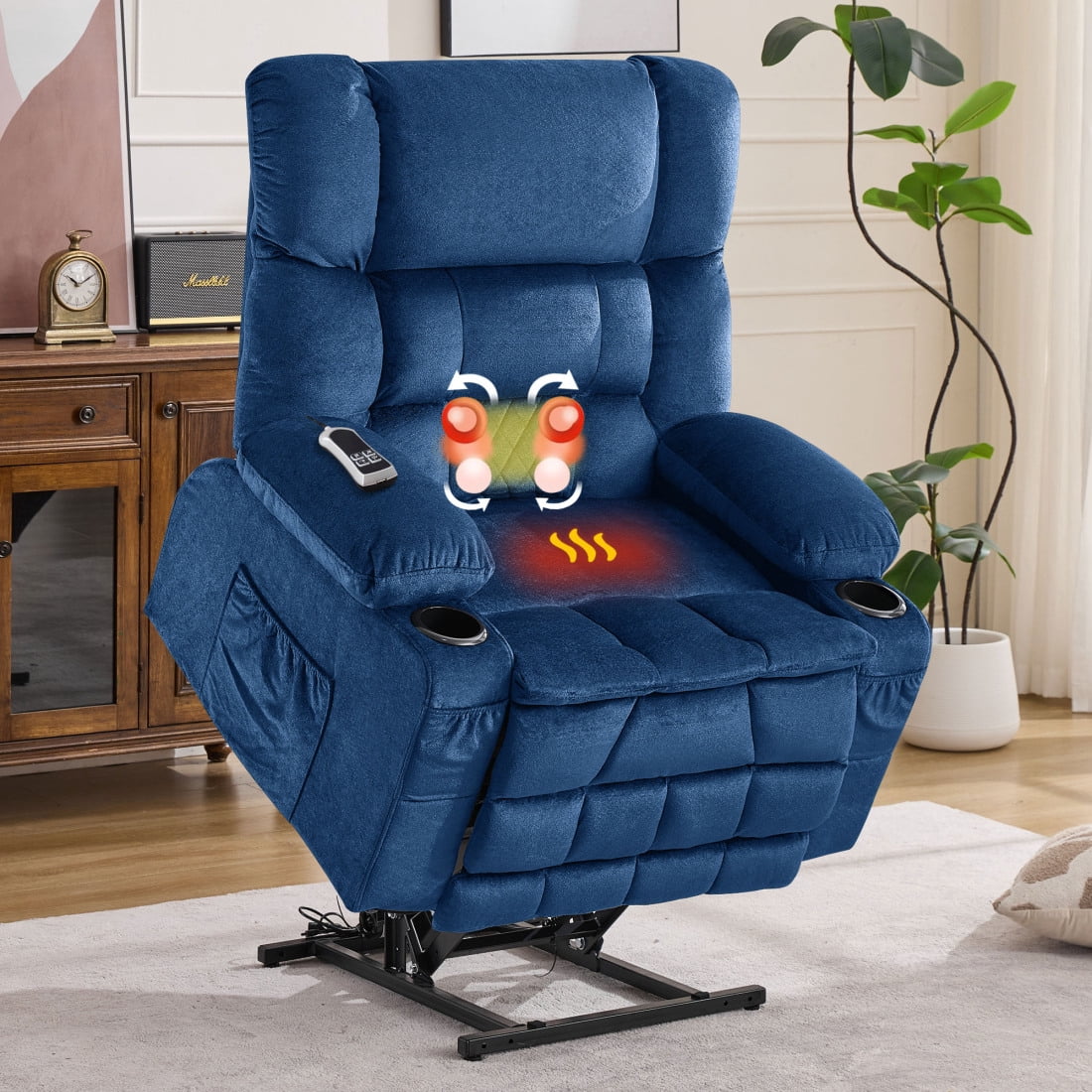 Dual Motor Power Lift Recliner Chair for Elderly, 180° Lay Flat Lift ...