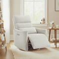 thumbnail image 1 of Spruce & Spring Dual-Motor Power Swivel Recliner with Lumbar Pillow for Nursery & Living Room, Dove Gray, 1 of 8