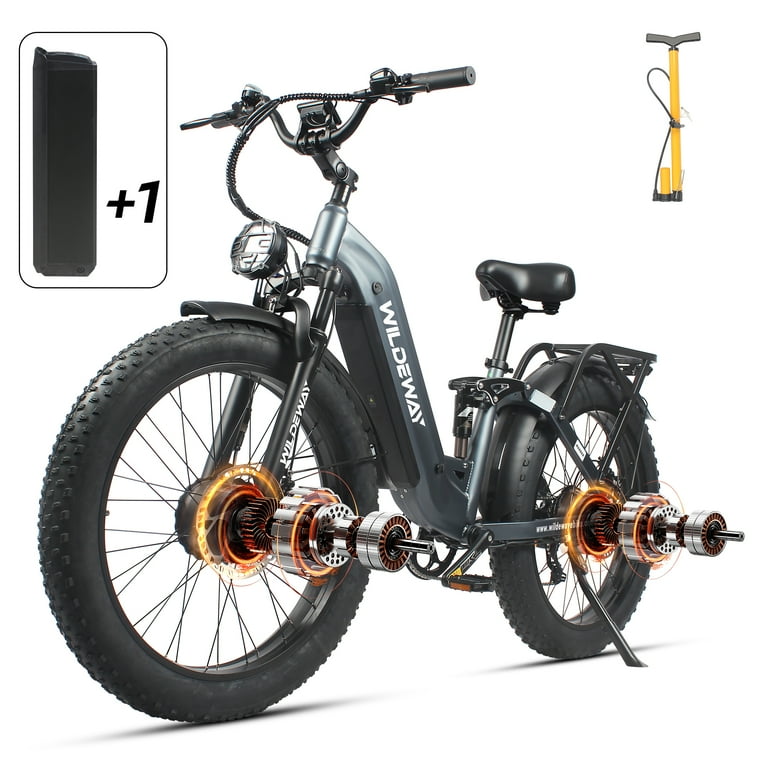 Dual Motors AWD 2600W Electric Bike for Adult 26'' UL2849 48V 60AH