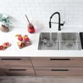 thumbnail image 1 of Stylish Dual Mount 29" Stainless Steel Double Bowl Kitchen Sink with Grids & Strainers S-414TG, 1 of 11