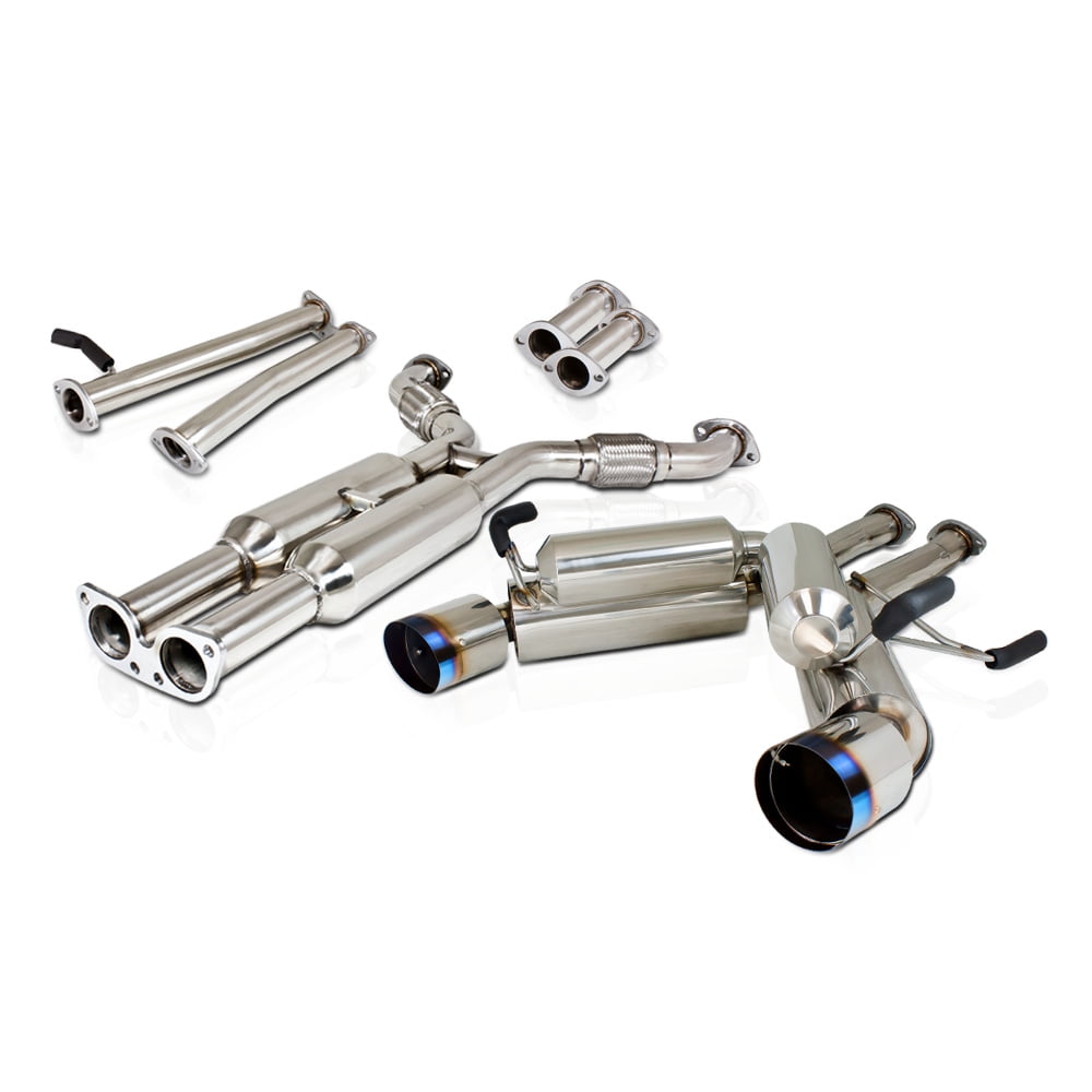 Dual Muffler 4.5" Burnt Tip Catback Exhaust System for 0309 350Z/G35