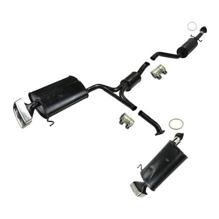 Dual Mufflers Exhaust System For Front Wheel Drive 2009-2011 Acura 3.5L TL