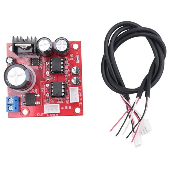 Dual NE5532 Preamp Audio Amplifier Board Stereo Movie Machine Pre-Amplifier 8/16/35MMFor Old Movie Film Projector,1 x Amplifier Board,Red