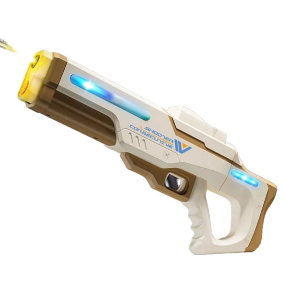 Dual Nozzle Automatic Electric Water Blaster, 400CC Capacity 33Ft Long Range One-touch Auto Suction Water Gun with Cool Light Effect for Summer Pool Beach Outdoor Water Fighting