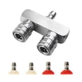 thumbnail image 1 of Dual Nozzle Pressure Washer 1/4inch Quick Connect Spray Tip 0° Red & 40° White TAPDRA Spare Part, 1 of 3