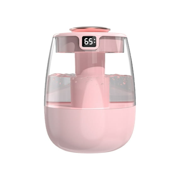 Dual Nozzle Smart Humidifier with Humidity Display, Large Capacity Quiet Cool Mist Humidifier for Bedroom and Office, Humidifier with Night Light and Easy Top Fill Design