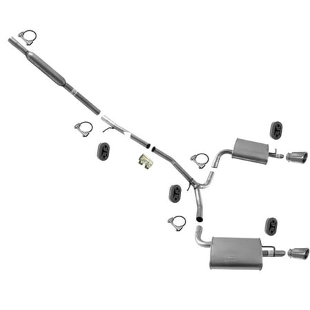 Dual OE Style Exhaust Muffler Pipe System For 2011-2017 Ford Explorer 2.0L 3.5L
